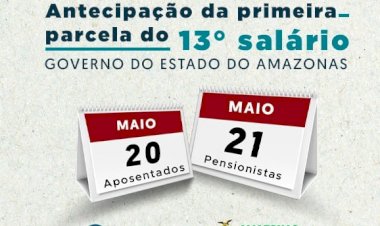 Antecipação do 13º de aposentados e pensionistas vai injetar mais de R$ 54 mil na economia, informa Amazonprev