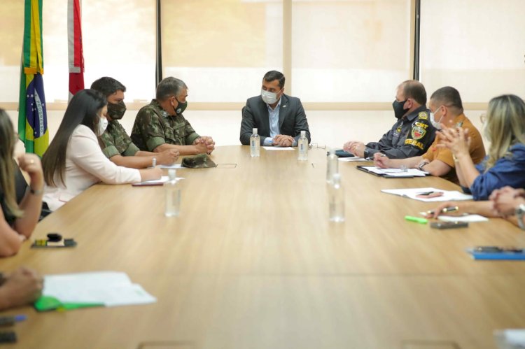 Governador Wilson Lima alinha parceria com o Exército para organização do fluxo migratório de venezuelanos