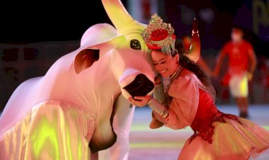 Cumprindo todos os protocolos de segurança, Caprichoso e Garantido ensaiam para a Live Parintins 2021