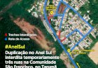 Seinfra alerta para interdições em ruas da Comunidade São Francisco, na zona oeste