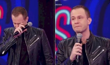 Tiago Leifert chora em despedida e manda beijo para Faustão: 'É meu amigo'