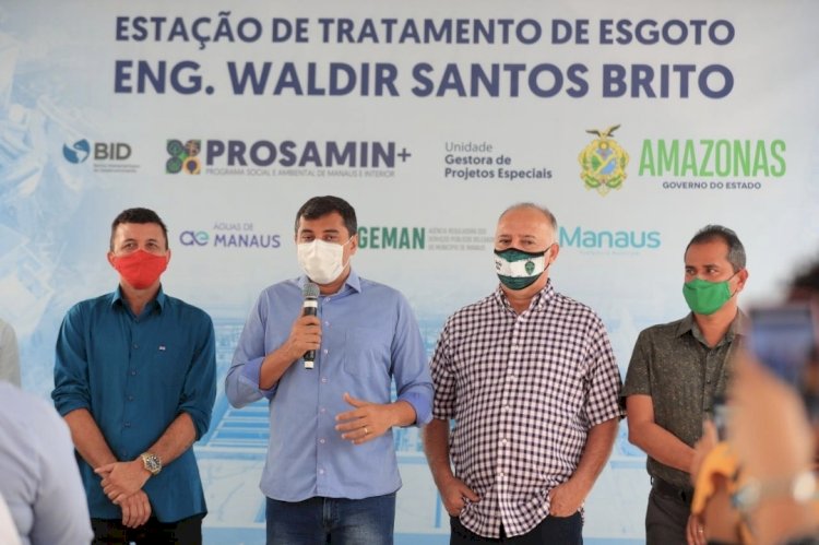 Wilson Lima inaugura a maior Estação de Tratamento de Esgoto do Norte do país, que vai atender 192 mil pessoas