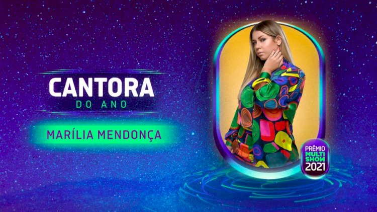 Marília Mendonça é homenageada no palco do Prêmio Multishow, e troféu de Cantora do Ano é entregue à sua família