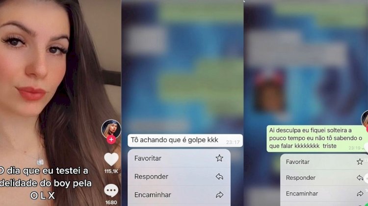 Teste de fidelidade no TikTok? Mulher viraliza ao apostar com seguidora que namorado era infiel