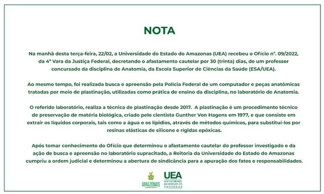 Professor de Anatomia da UEA é afastado por suspeita de traficar órgãos humanos