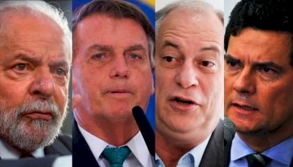 Pesquisa Quaest/Genial: Lula tem 45% e Jair Bolsonaro, 25%; Ciro tem 7% e Moro, 6%