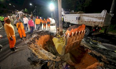 Prefeitura inicia recuperação de rede de drenagem na avenida Jornalista Umberto Calderaro Filho