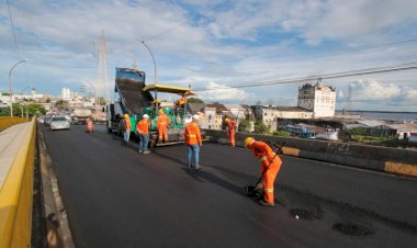 Prefeitura pavimenta vias em vários bairros de Manaus