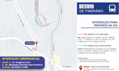 Linhas da zona Norte terão itinerários alterados por 15 dias