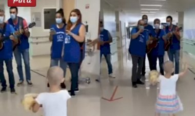 Menina de 4 anos curada de câncer emociona cantando 'Let it Go' com médicos