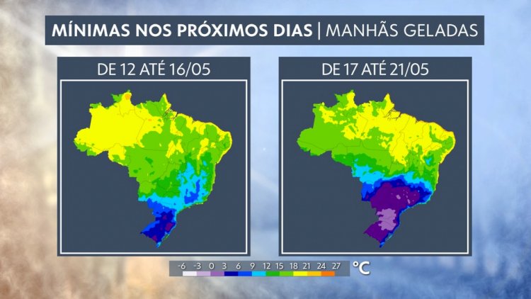 Brasil terá semana de frio intenso com neve, 'chuva congelante' e temperatura atípica para maio