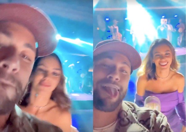 Neymar curte noite de pagode com a namorada Bruna Biancardi