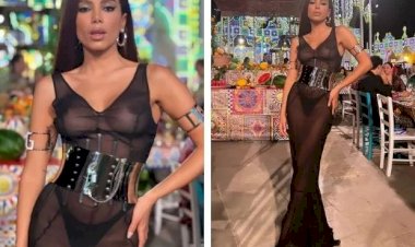 Anitta usa vestido transparente e arrasa em desfile na Itália