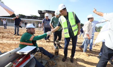 Governador Wilson Lima vistoria construção do parque multiuso onde será realizada a Expoagro a partir de 2023