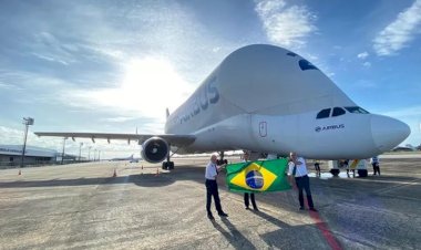 Avião Airbus Beluga pousa no Brasil pela 1ª vez; veja detalhes e curiosidades