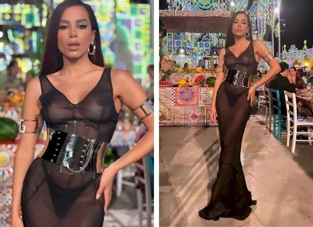 Anitta usa vestido transparente e arrasa em desfile na Itália