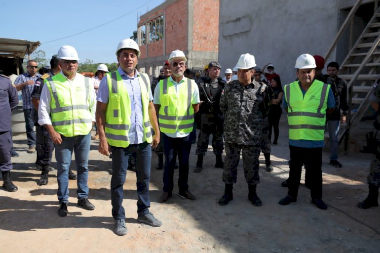 Governador Wilson Lima vistoria construção do novo Batalhão da Rocam