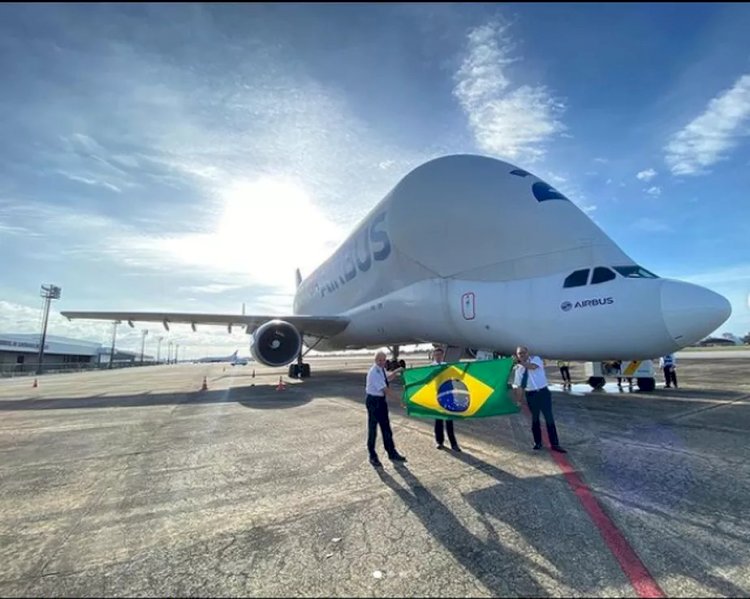 Avião Airbus Beluga pousa no Brasil pela 1ª vez; veja detalhes e curiosidades