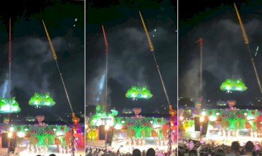 Acidente com guindaste deixa mais de 20 feridos durante o Festival de Cirandas de Manacapuru, no AM