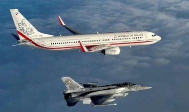 Avião da Seleção Polonesa é escoltado por caças após queda de míssil russo