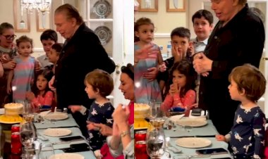Silvio Santos celebra 92 anos de idade com a família em vídeo de Tiago Abravanel