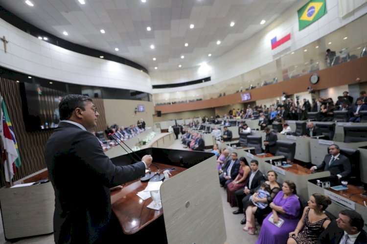 Em posse do novo presidente da CMM, Wilson Lima destaca harmonia e independência entre poderes