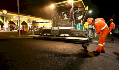 Prefeitura de Manaus finaliza recapeamento de trecho da avenida Djalma Batista na madrugada desta sexta-feira, 24/2