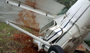 Avião de treinamento cai em Luzimangues e deixa piloto gravemente ferido