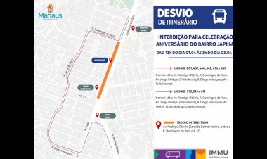Prefeitura de Manaus fará desvio em um trecho da avenida General Rodrigo Octávio