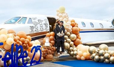 Virgínia dá jato avaliado em R$ 35 milhões de presente de aniversário para Zé Felipe; fotos