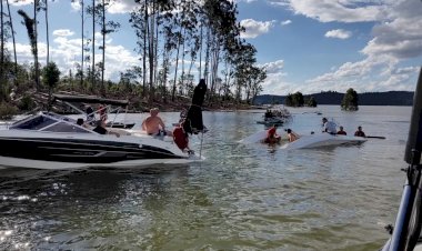 Duas pessoas morrem em queda de hidroavião em represa; outras duas estão desaparecidas