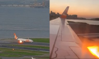 Aeroporto Santos Dumont ficou fechado por 1h devido a fogo no motor de avião