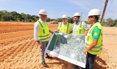 Wilson Lima vistoria obras de construção do Complexo Viário Anel Leste