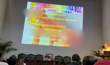Médico usa foto de mulher nua em slide durante curso de emergência clínico-cirúrgica em Maceió
