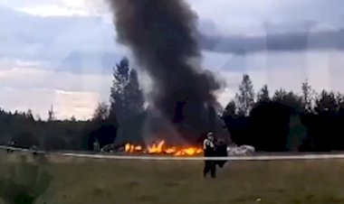 Vídeo mostra momento da queda do avião que tinha Prigojin na lista de passageiros