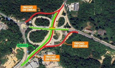 Governo do Amazonas alerta para desvio de tráfego de veículos no trevo da avenida Oitis, no Distrito Industrial II