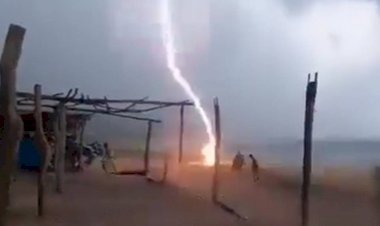 Raio atinge praia do México e deixa dois mortos; veja vídeo