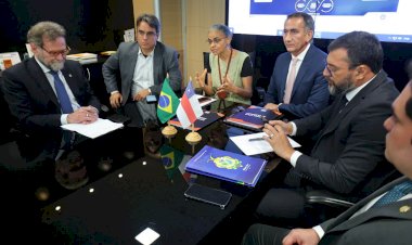 Wilson Lima e ministros Waldez Góes e Marina Silva anunciam força-tarefa para enfrentamento da estiagem no Amazonas