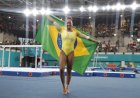 Rebeca Andrade é campeã pan-americana da prova de salto sobre a mesa