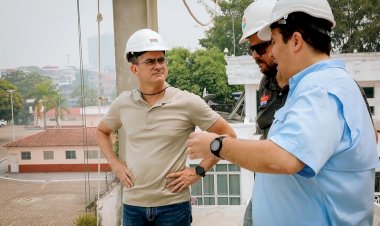 Prefeito vistoria canteiros de obras do mirante Lúcia Almeida e Campo da Lusitânia