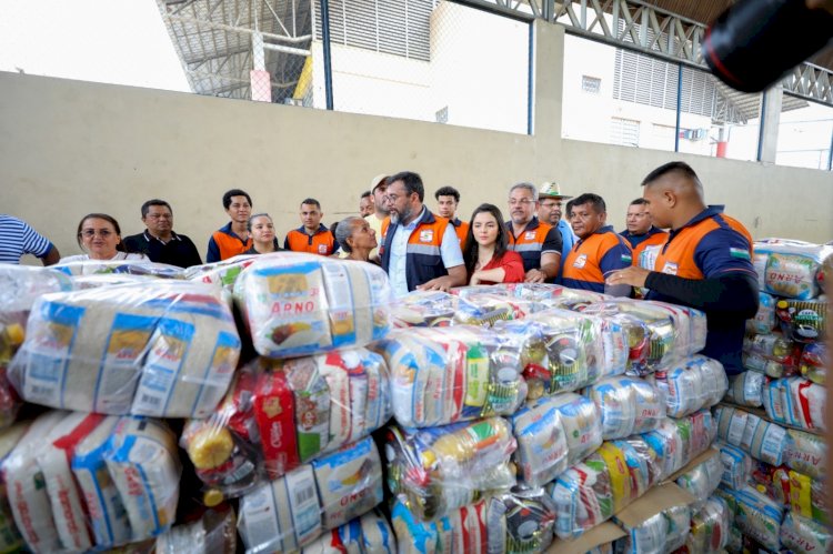 Em Manacapuru, Wilson Lima coordena entrega de ajuda humanitária a mais 3 mil famílias