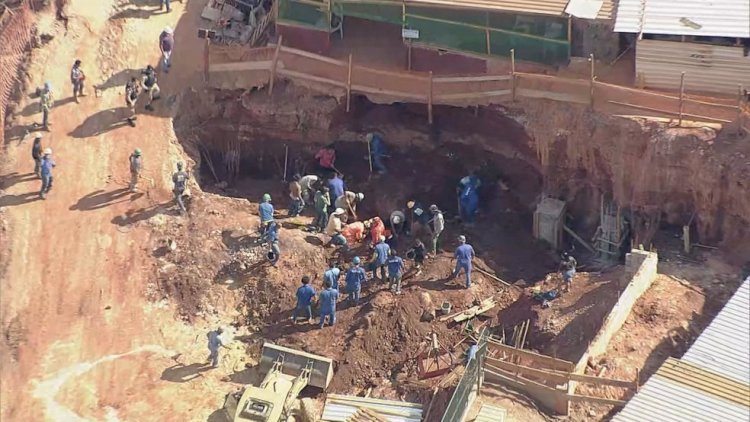 Trabalhadores morrem soterrados em construção de supermercado, em Belo Horizonte-MG