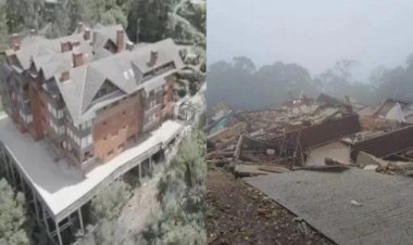 Prédio desaba em Gramado após cidade apresentar rachaduras no solo