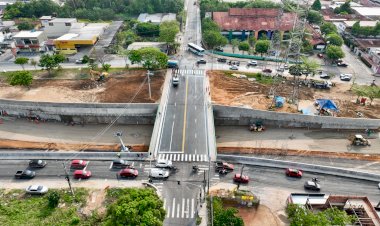 Obras do complexo viário Prefeito José Fernandes chegam a noventa e cinco por cento e avenida Barão do Rio Branco é liberada para o tráfego de veículos
