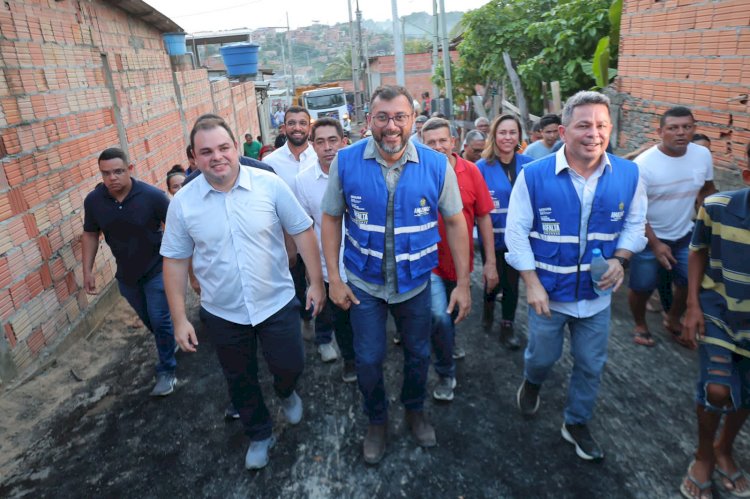 Asfalta Amazonas: Governador Wilson Lima vistoria início de obras de recuperação viária na comunidade Coliseu I, na zona leste de Manaus