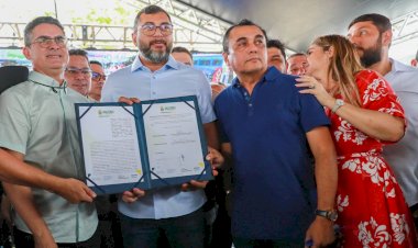 Em inauguração do complexo viário prefeito José Fernandes, Wilson Lima renova convênio que garante o Passe Livre Estudantil