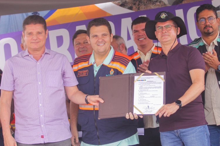 Prefeito assina ordem de serviço para o desassoreamento de igarapés de Manaus com recurso do governo federal