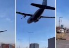 Impressionante: avião militar dá ‘rasante’ em plena avenida na Turquia ao fazer pouso de emergência; VEJA VÍDEO