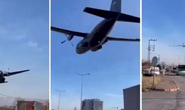 Impressionante: avião militar dá ‘rasante’ em plena avenida na Turquia ao fazer pouso de emergência; VEJA VÍDEO