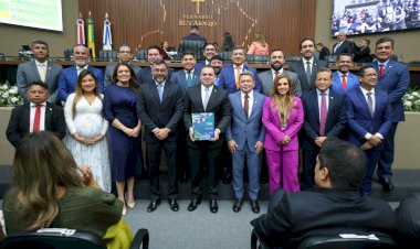 Na abertura dos trabalhos legislativos, Wilson Lima ressalta alinhamento entre poderes e manutenção de investimentos em áreas prioritárias em meio a desafios